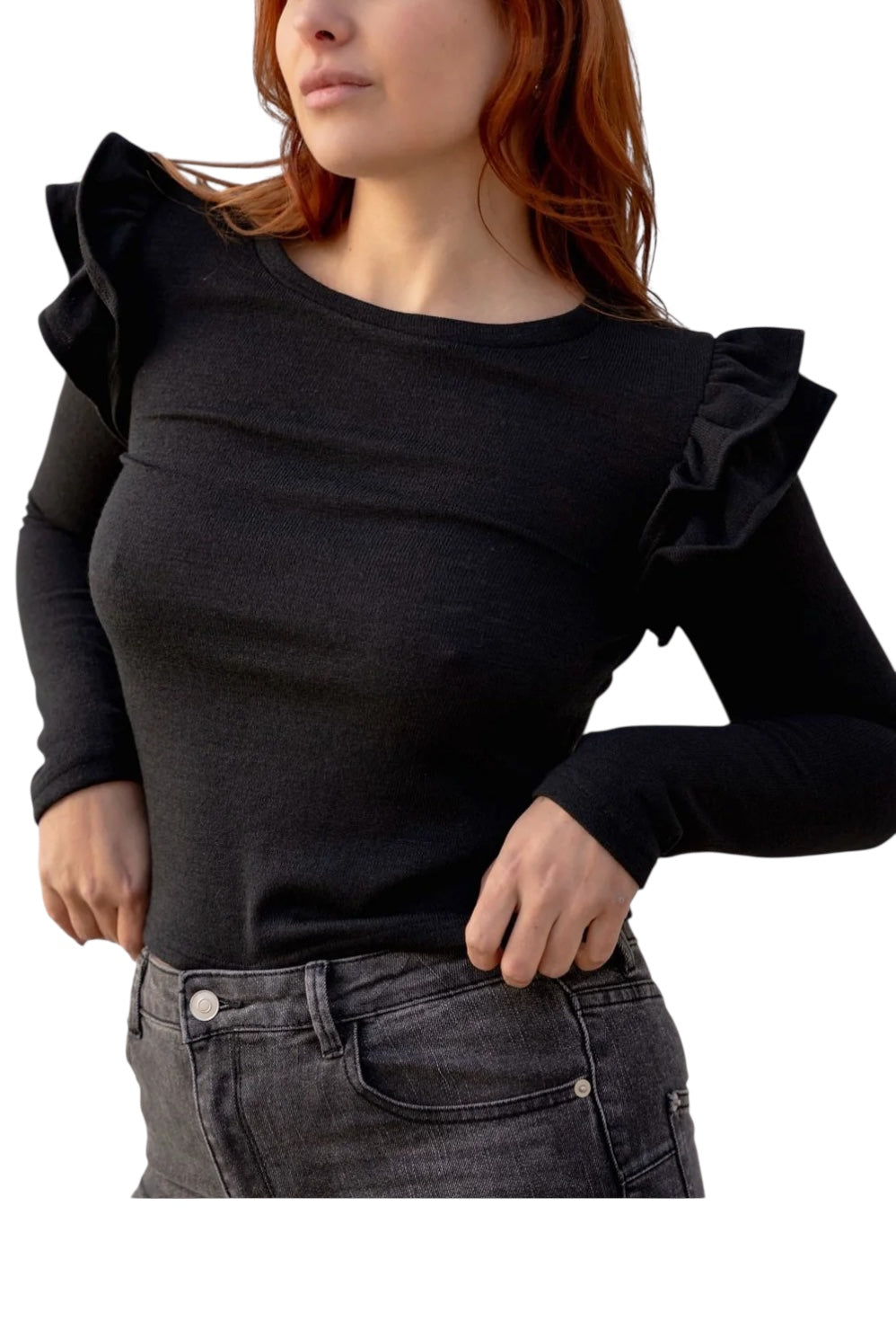Pull léger noir Ana