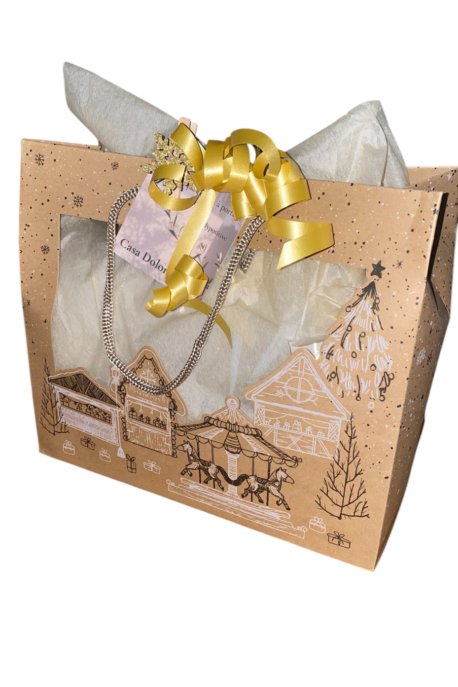 Petit sac luxe Bonnes Fêtes