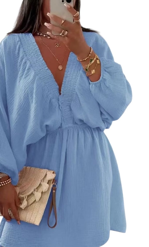 Robe courte Gaze de coton (disponible en 4 couleurs)
