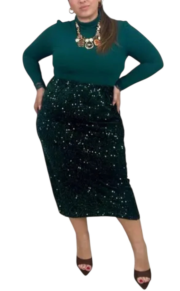 Jupe à sequins   ( disponible en 3 couleurs )