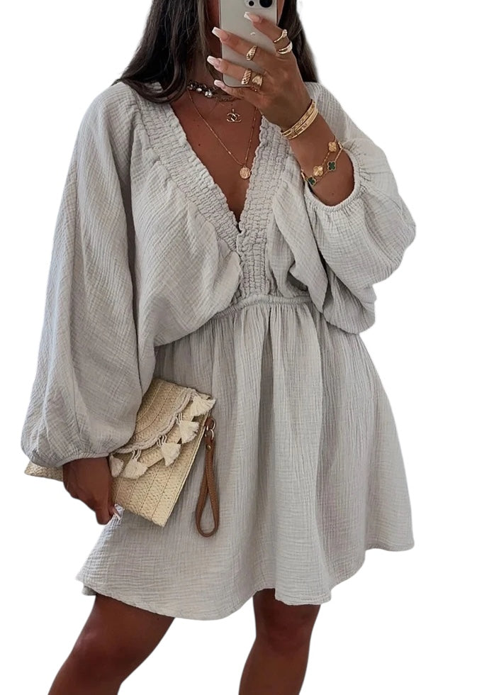 Robe courte Gaze de coton (disponible en 4 couleurs)