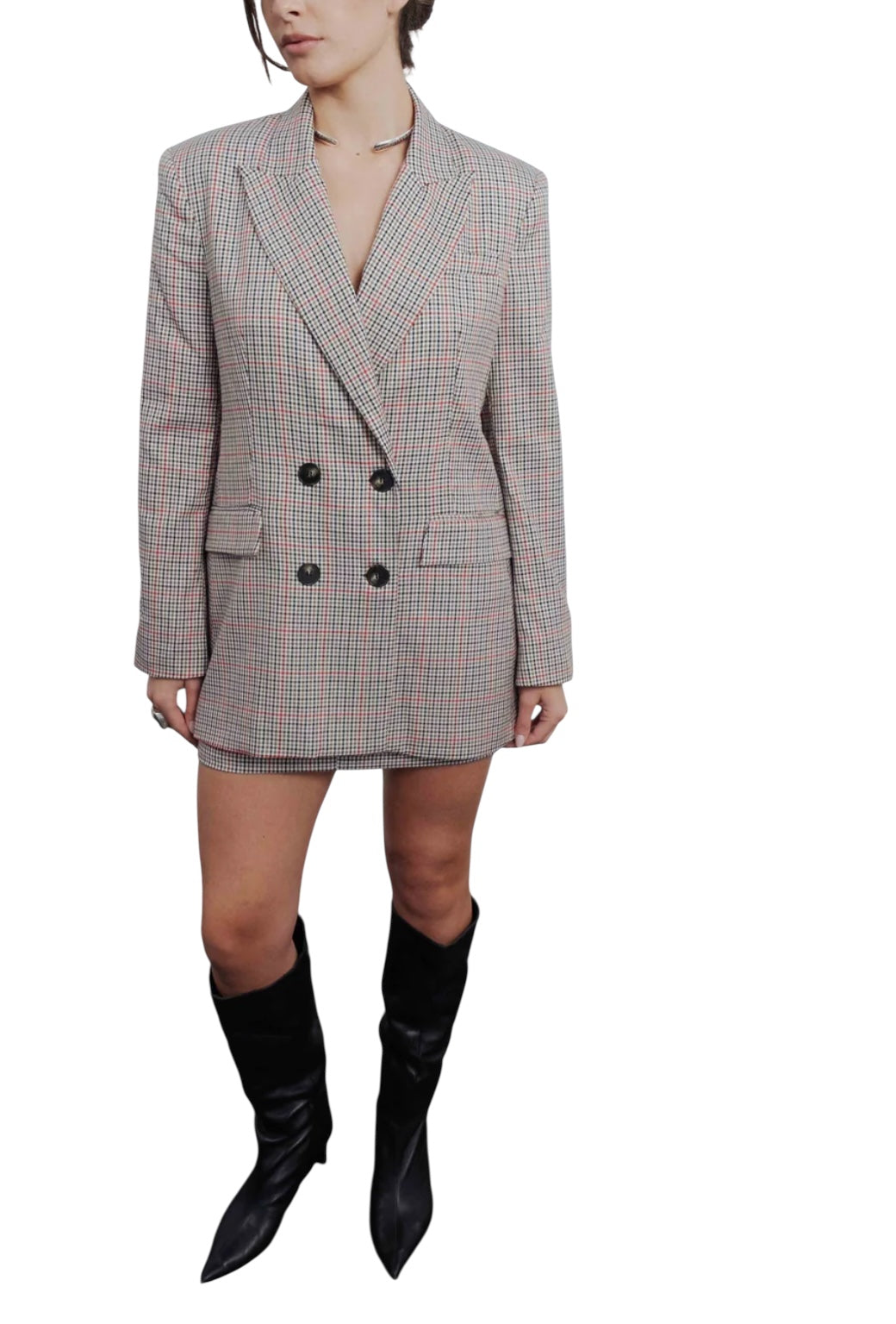 Blazer à carreaux Maria