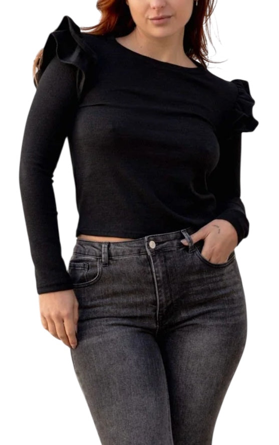 Pull léger noir Ana