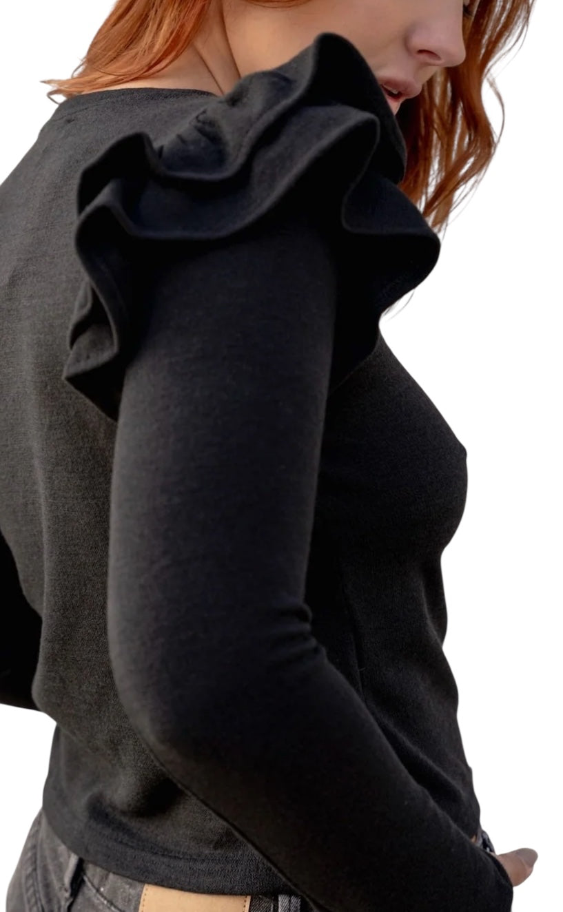 Pull léger noir Ana